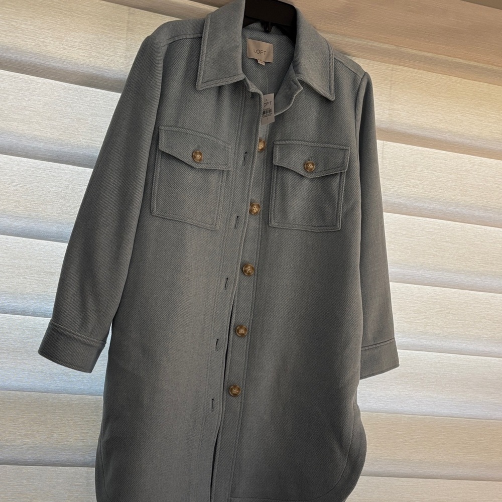 LOFT Charcoal Utility Jacket
